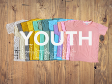Load image into Gallery viewer, YOUTH 100% polyester colored short sleeve tee
