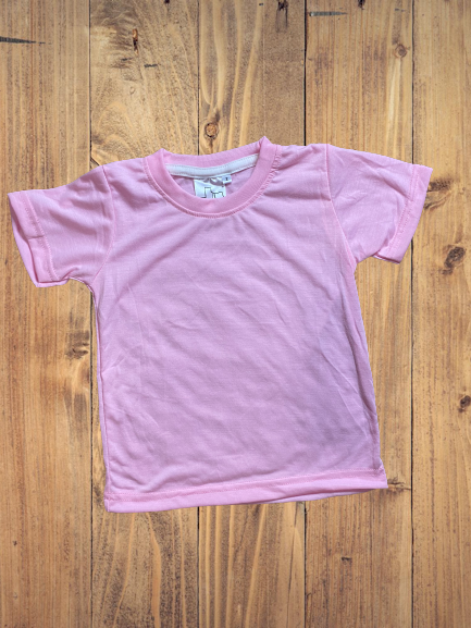 Infant 100% polyester colored short sleeve tee