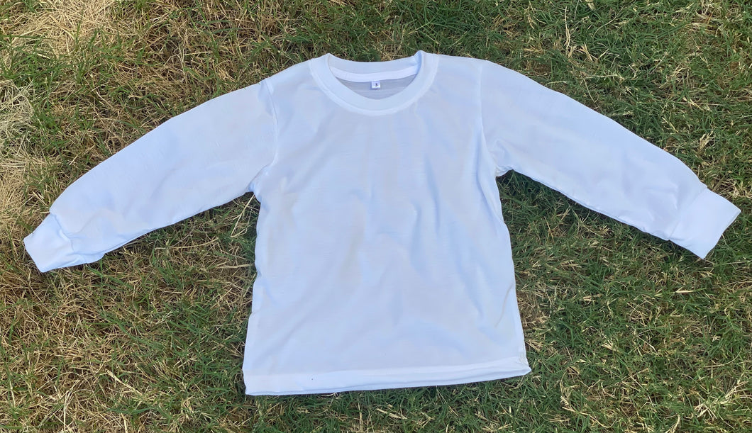 YOUTH 100% polyester colored LONG SLEEVE tee