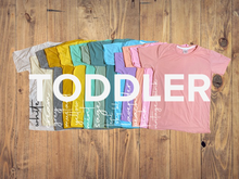 Load image into Gallery viewer, TODDLER 100% polyester colored short sleeve tee
