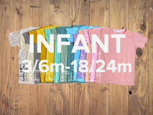 Load image into Gallery viewer, INFANT 100% polyester colored short sleeve tee
