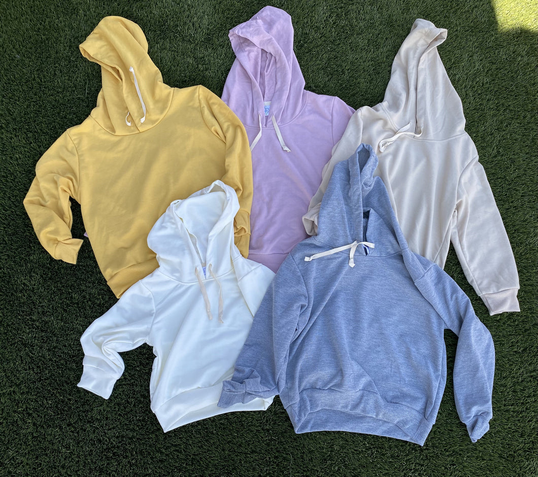 INFANT 100% polyester colored NO POCKET HOODIE