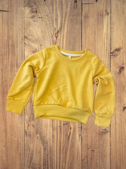 Youth Yellow unsymmetrical Sweatshirt