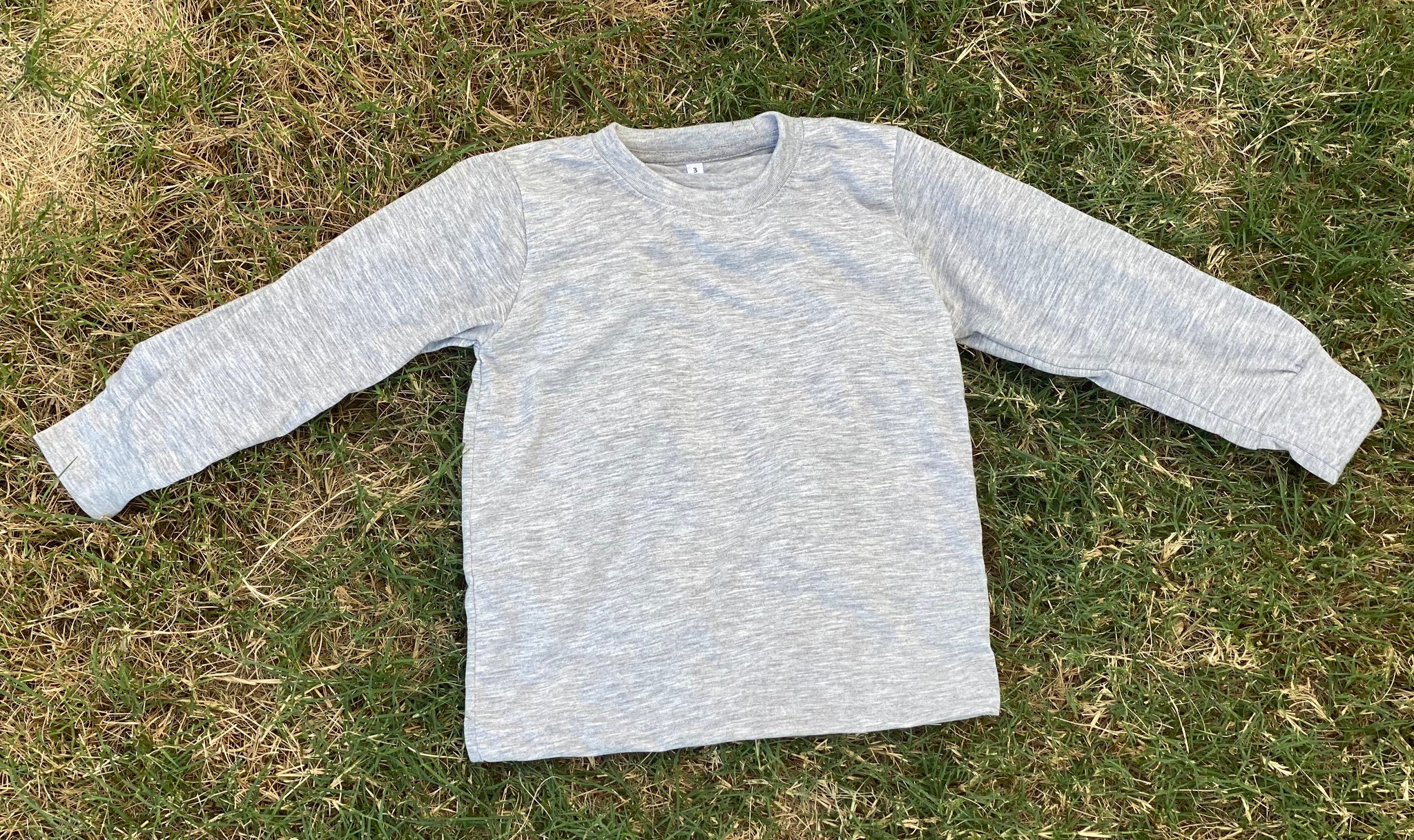 Long Sleeve: Toddler 2T / Light Grey